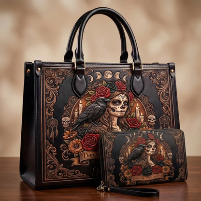 Dancing With Spirits Personalized Leather Bag + Free Wallet