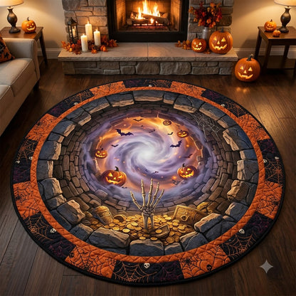 3D Halloween Pumpkin Portal Illusion Rug