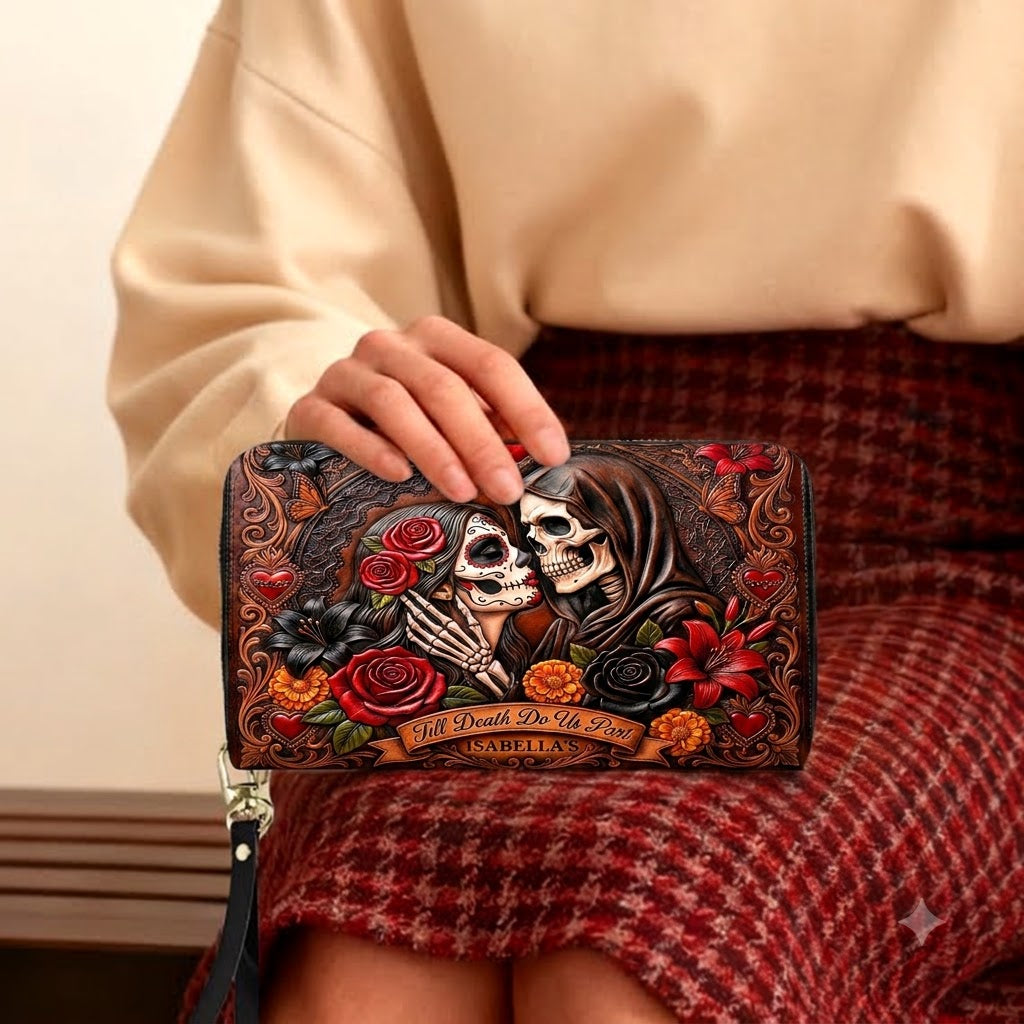 Till Death Do Us Part Personalized Leather Bag + Free Wallet