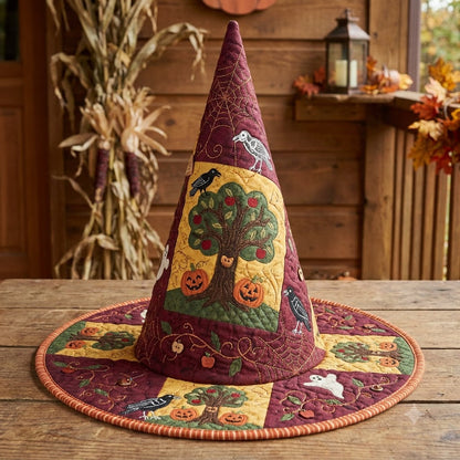 Harvest Tree Quilted Witch Hat