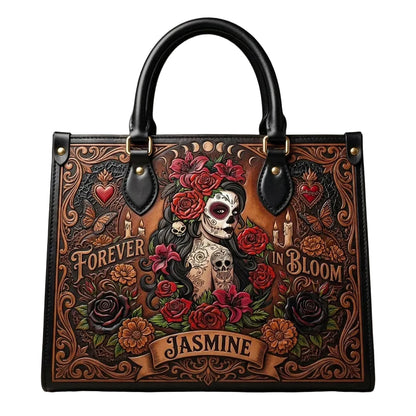 Midnight Calavera Personalized Leather Bag + Free Wallet