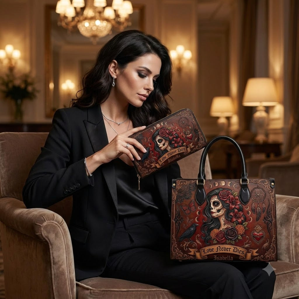 Gothic Soul Personalized Leather Bag + Free Wallet