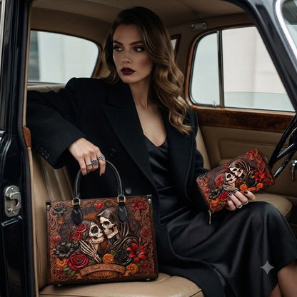 Till Death Do Us Part Personalized Leather Bag + Free Wallet