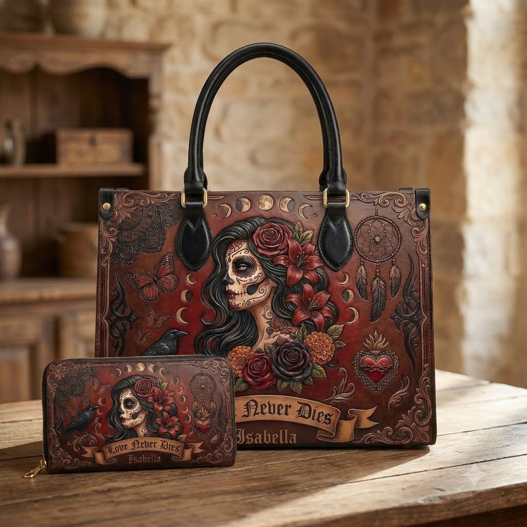 Gothic Soul Personalized Leather Bag + Free Wallet