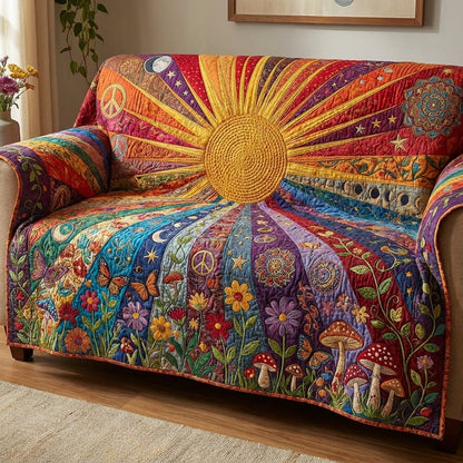 The Sun Quilted Sofa Cover