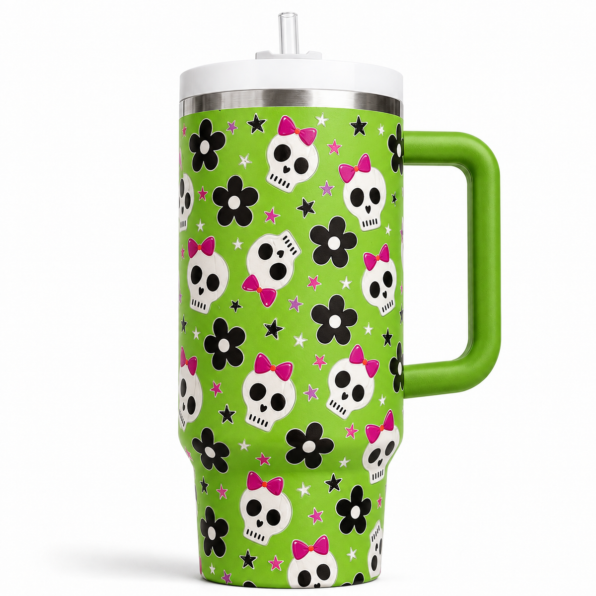 Pink Skull Tumbler 40oz