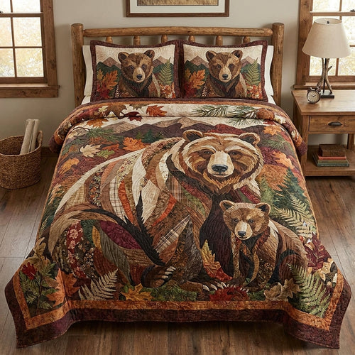 Mama Bear Quilted Bedding Set