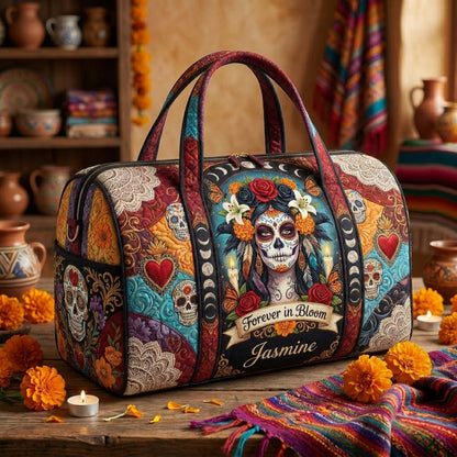 Forever In Bloom Personalized Quilted Pillow Bag