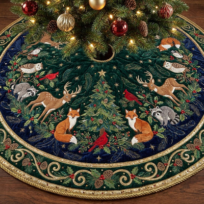 Woodland Wonderland Quilt Christmas Tree Skirt