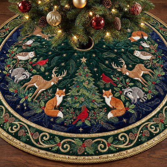 Woodland Wonderland Quilt Christmas Tree Skirt