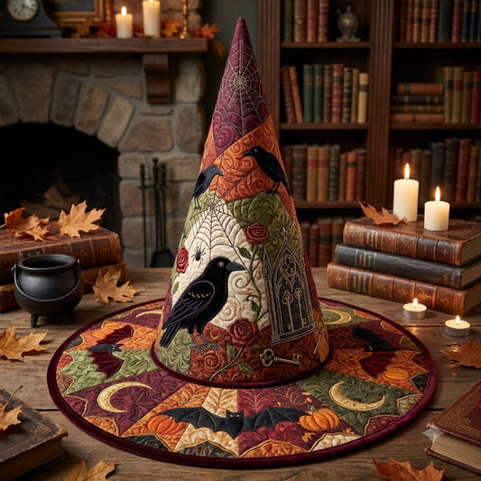 Raven Garden Quilted Witch Hat