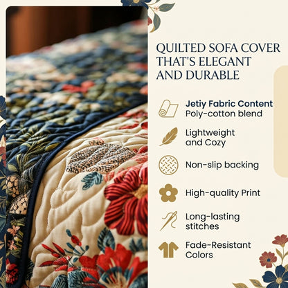 Baseball Mom Life Quilted Sofa Cover