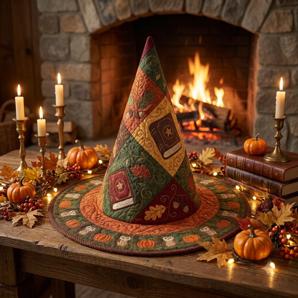 Harvest Magic Quilted Witch Hat
