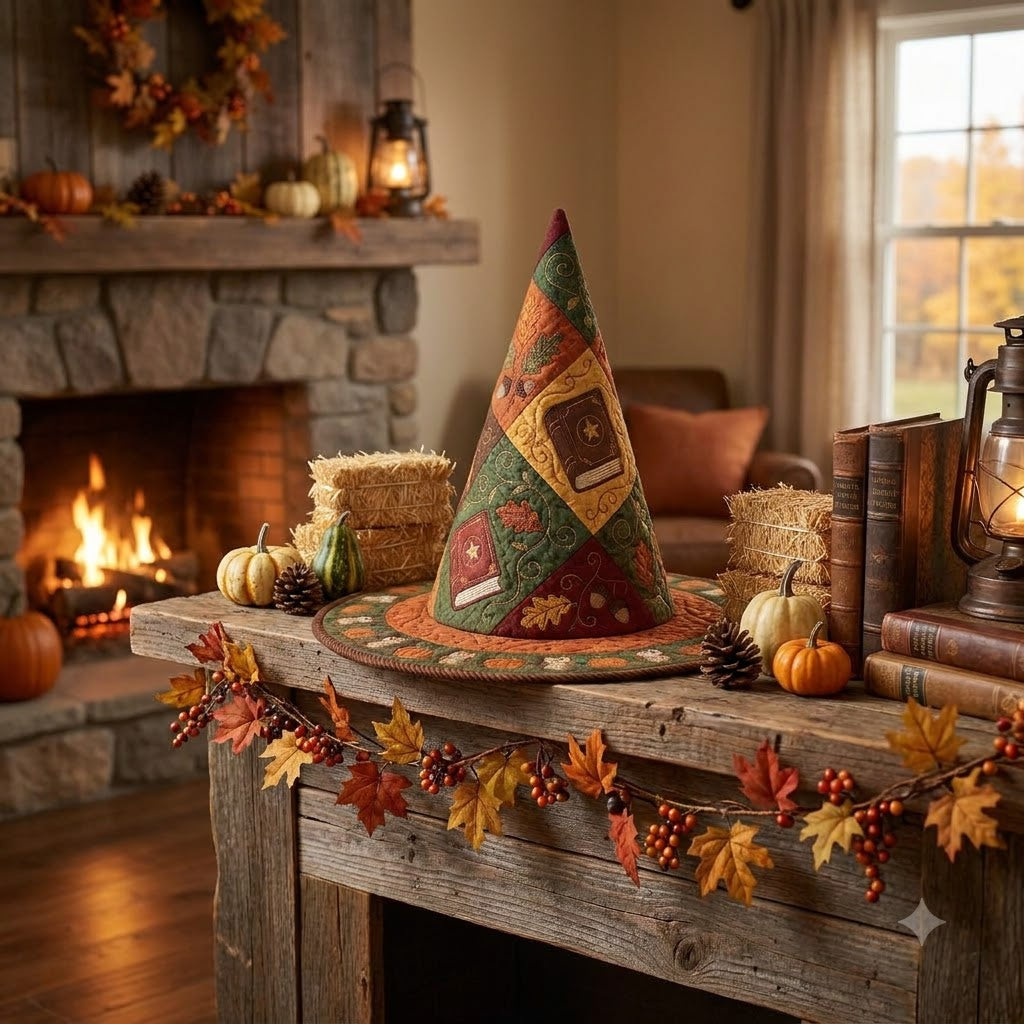 Harvest Magic Quilted Witch Hat