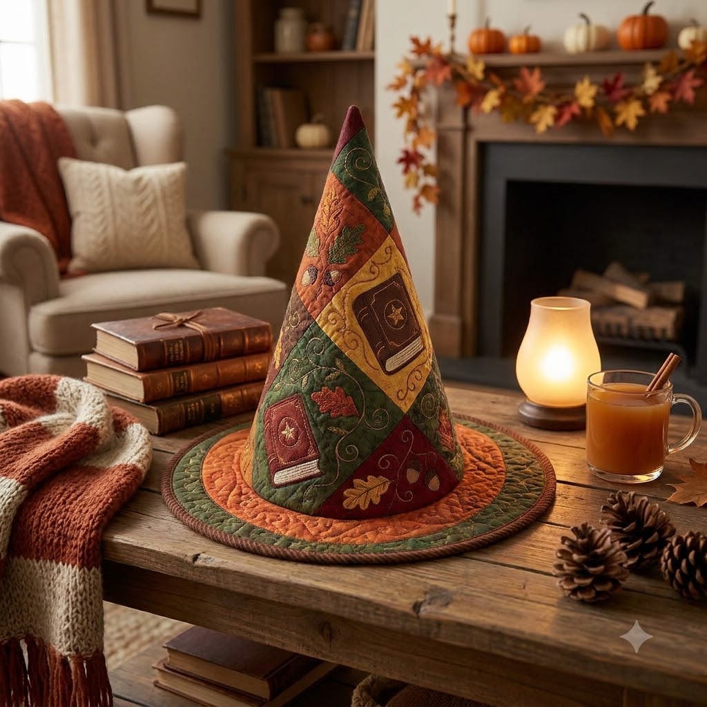 Harvest Magic Quilted Witch Hat