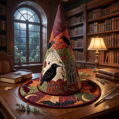 Raven Garden Quilted Witch Hat