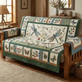 Dragonfly Couple Quilted Sofa Cover