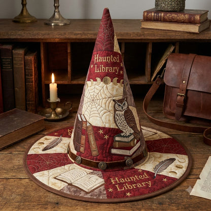 Haunted Library Quilted Witch Hat