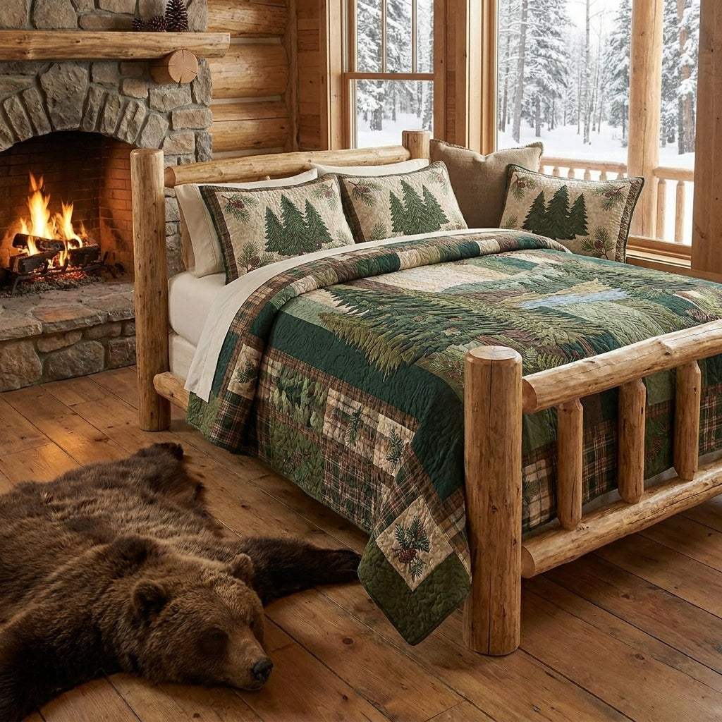 Quiet Forest Quilted Bedding Set