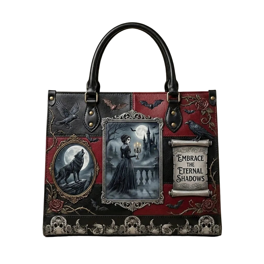 Embrace The Eternal Shadows Leather Bag + Free Wallet