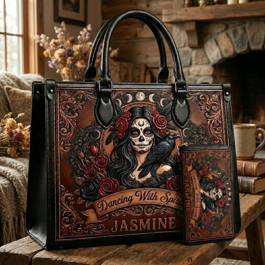 Dancing With Spirit V3 Personalized Leather Bag + Free Wallet
