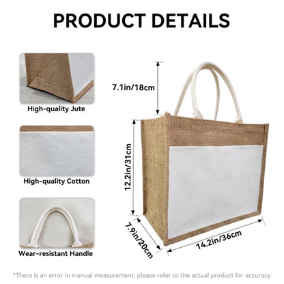 Teacher Name V2 Personalized Jute Tote Bag
