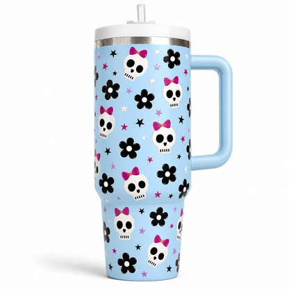 Pink Skull Tumbler 40oz