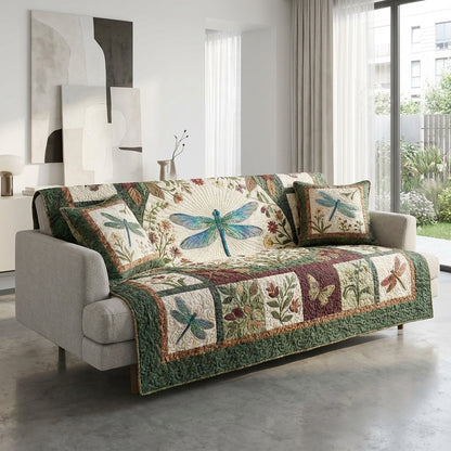 Be A Dragonfly Quilted Sofa Cover