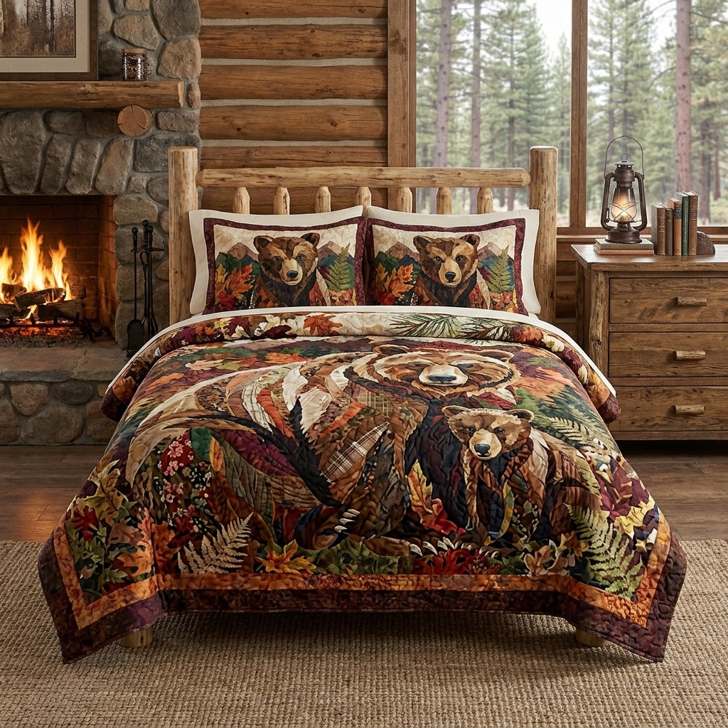 Mama Bear Quilted Bedding Set