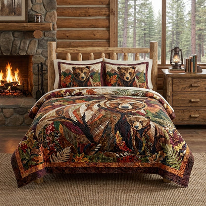 Mama Bear Quilted Bedding Set
