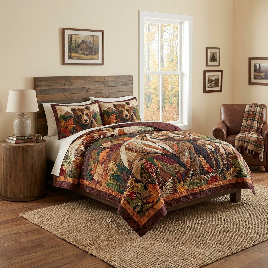 Mama Bear Quilted Bedding Set