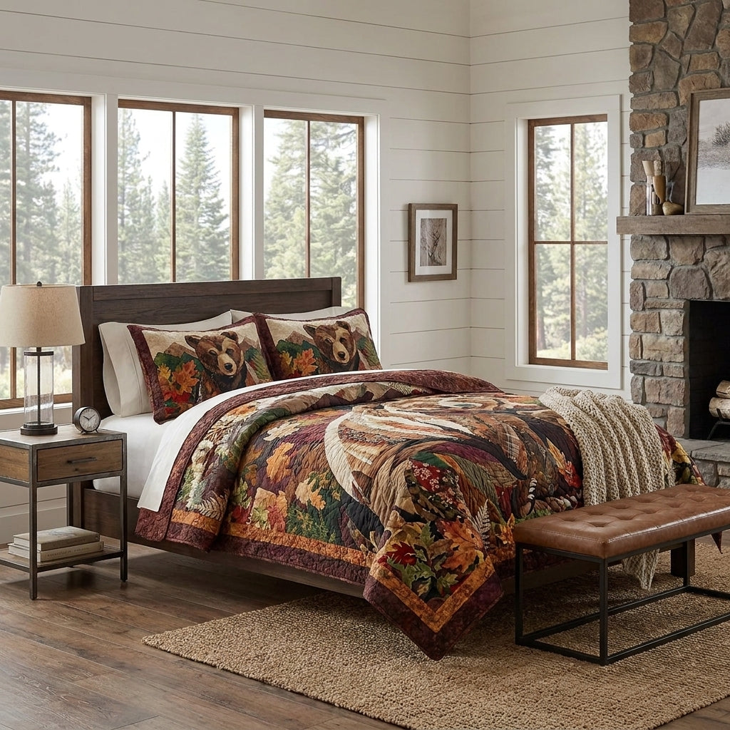 Mama Bear Quilted Bedding Set