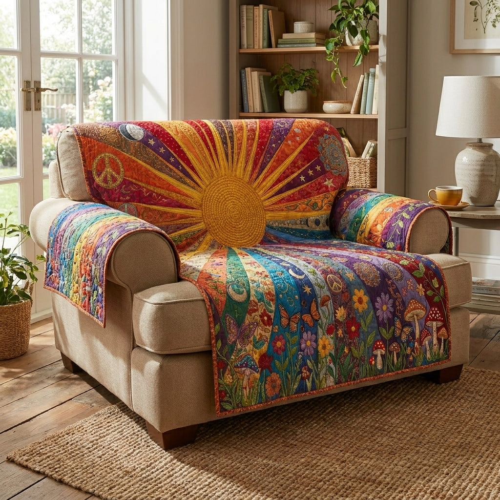 The Sun Quilted Sofa Cover