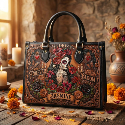 Midnight Calavera Personalized Leather Bag + Free Wallet