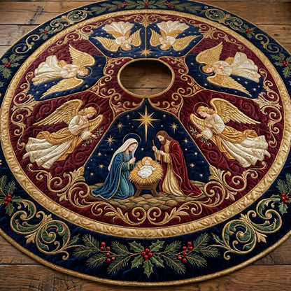 Angel's Grace Quilt Christmas Tree Skirt