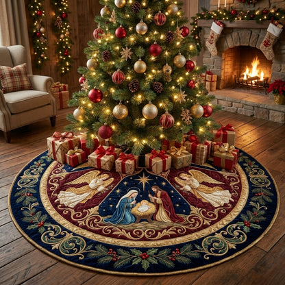 Angel's Grace Quilt Christmas Tree Skirt