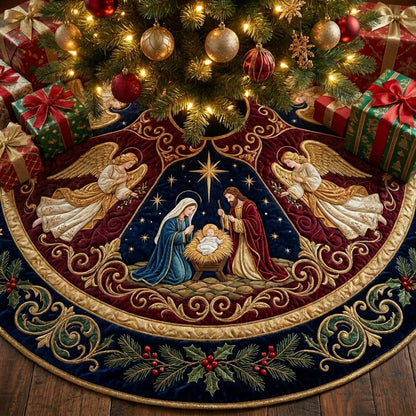 Angel's Grace Quilt Christmas Tree Skirt