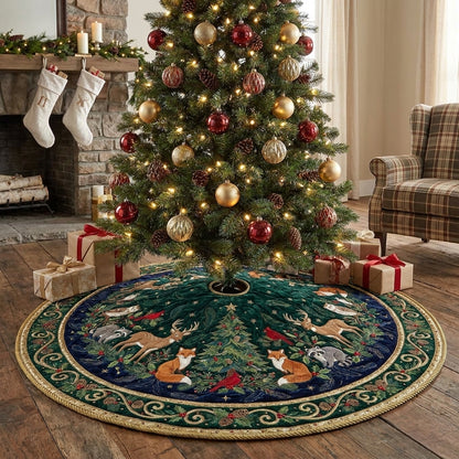 Woodland Wonderland Quilt Christmas Tree Skirt